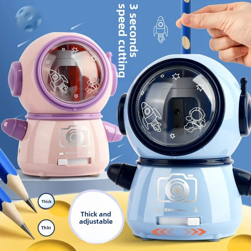 Electric Pencil Sharpener Usb - Otomatik Elektrikli Kalemtıraş Kawaii Kırtasiye Astronot