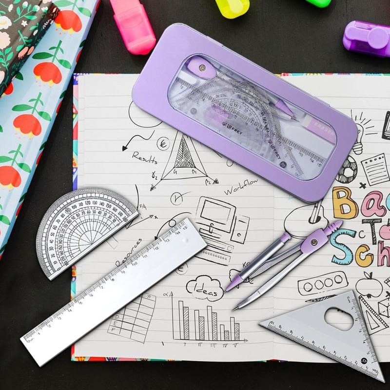 Math Geometry Set With Compass - Geometri seti | Matematik geometri seti