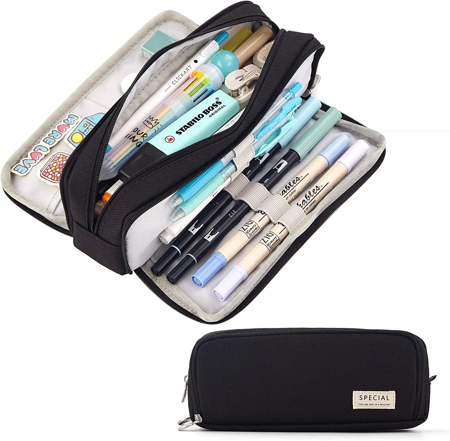 Aesthetic Large Pencil Case Pouch - Kalem Kutusu Büyük Kapasiteli Kalem Çantası