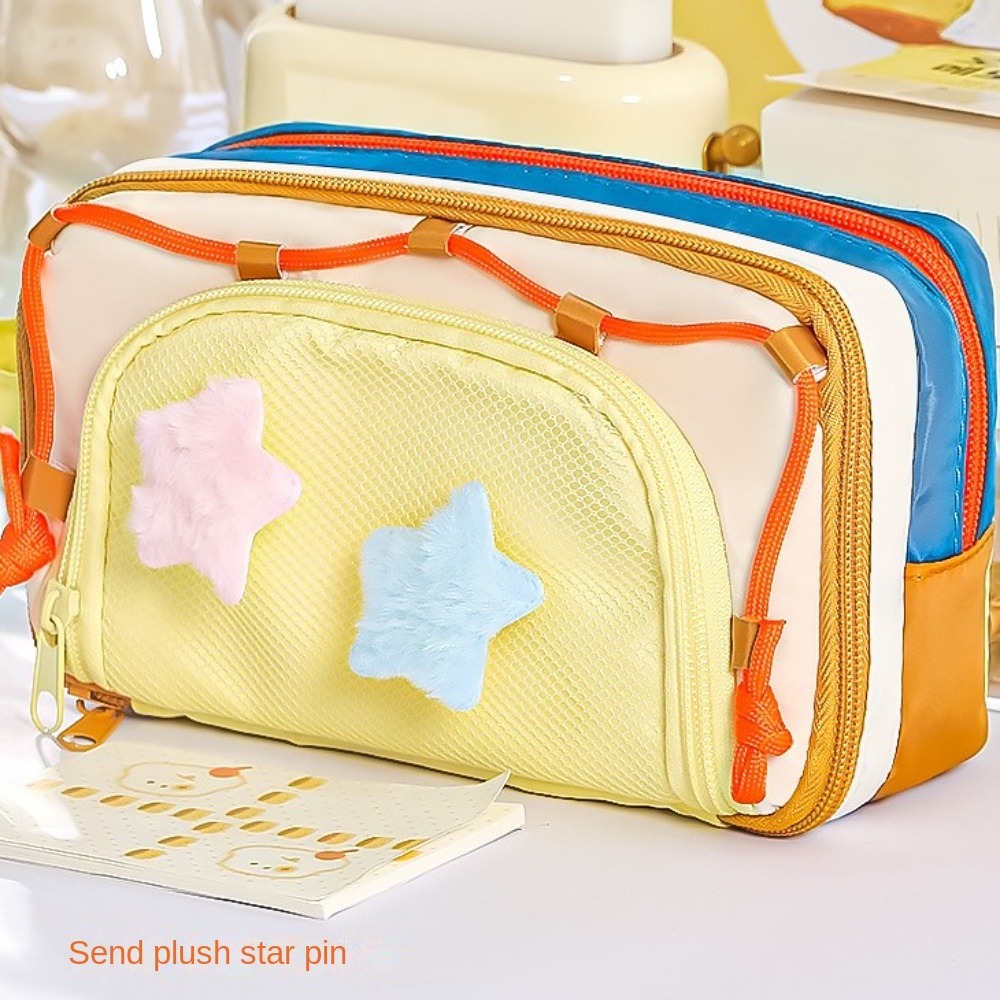 7 Katmanlı Y2K Yıldız Desenli  - Aesthetic Large Pencil Case Pouch incelemesi ve fiyatı