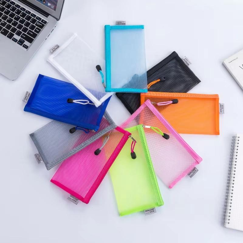 YENİ Dayanıklı Fermuarlı File  - Clear Mesh Pencil Pouch For Exam incelemesi ve fiyatı