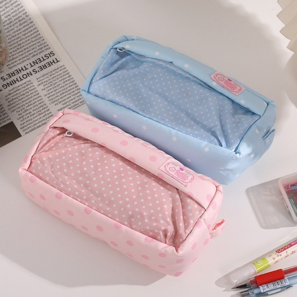 Estetik Puantiyeli Kalem Kutus - Aesthetic Large Pencil Case Pouch incelemesi ve fiyatı