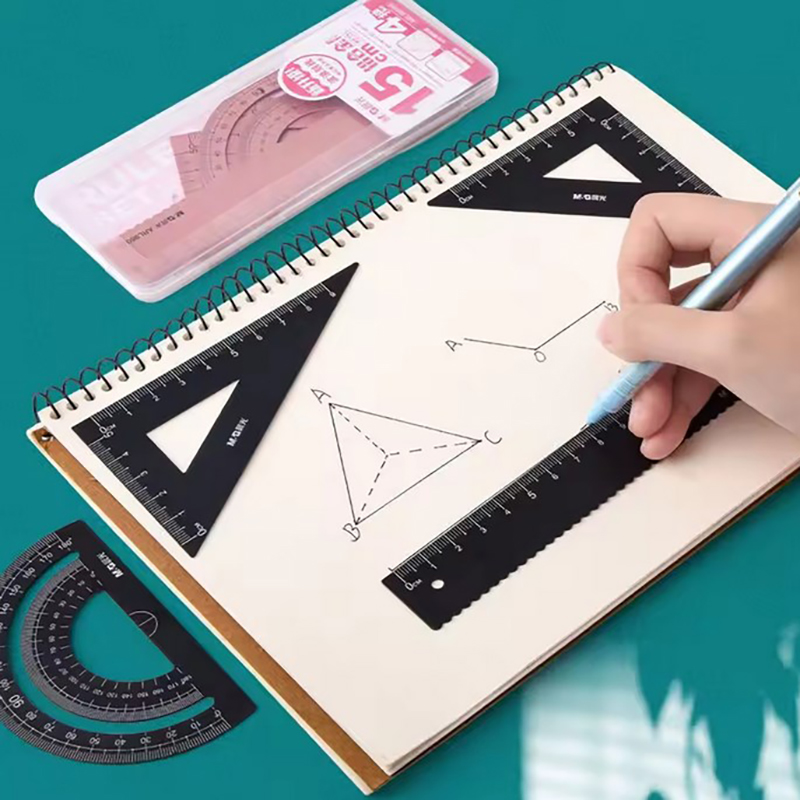 4 adet/takım Alüminyum Cetvel  - Math Geometry Set With Compass incelemesi ve fiyatı