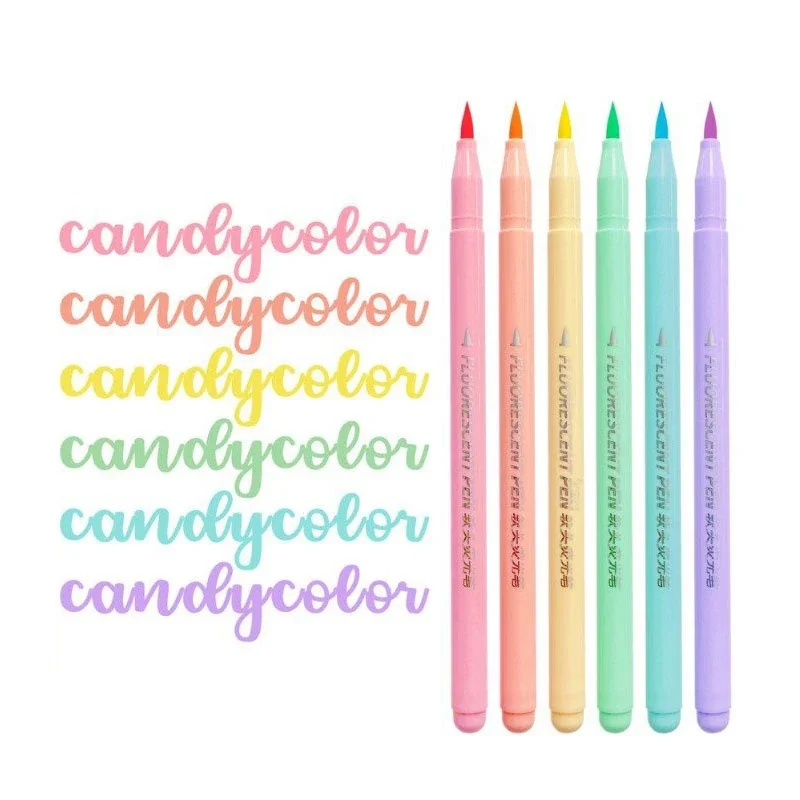 6 renk Yumuşak Fırça Floresan  - Pastel Highlighter Set Double Ended incelemesi ve fiyatı