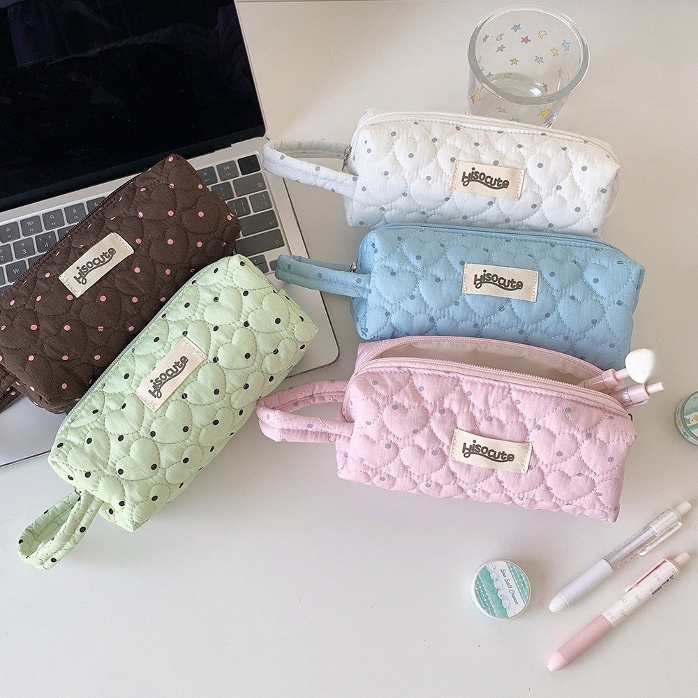 Kalem Çantası Kore Noktalı Kır - Aesthetic Large Pencil Case Pouch incelemesi ve fiyatı