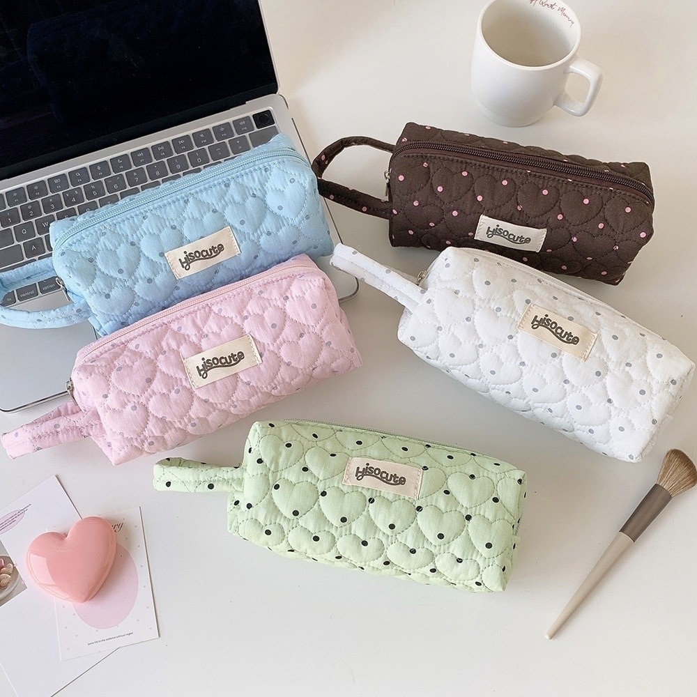 Kalem Çantası Kore Noktalı Kır - Aesthetic Large Pencil Case Pouch incelemesi ve fiyatı