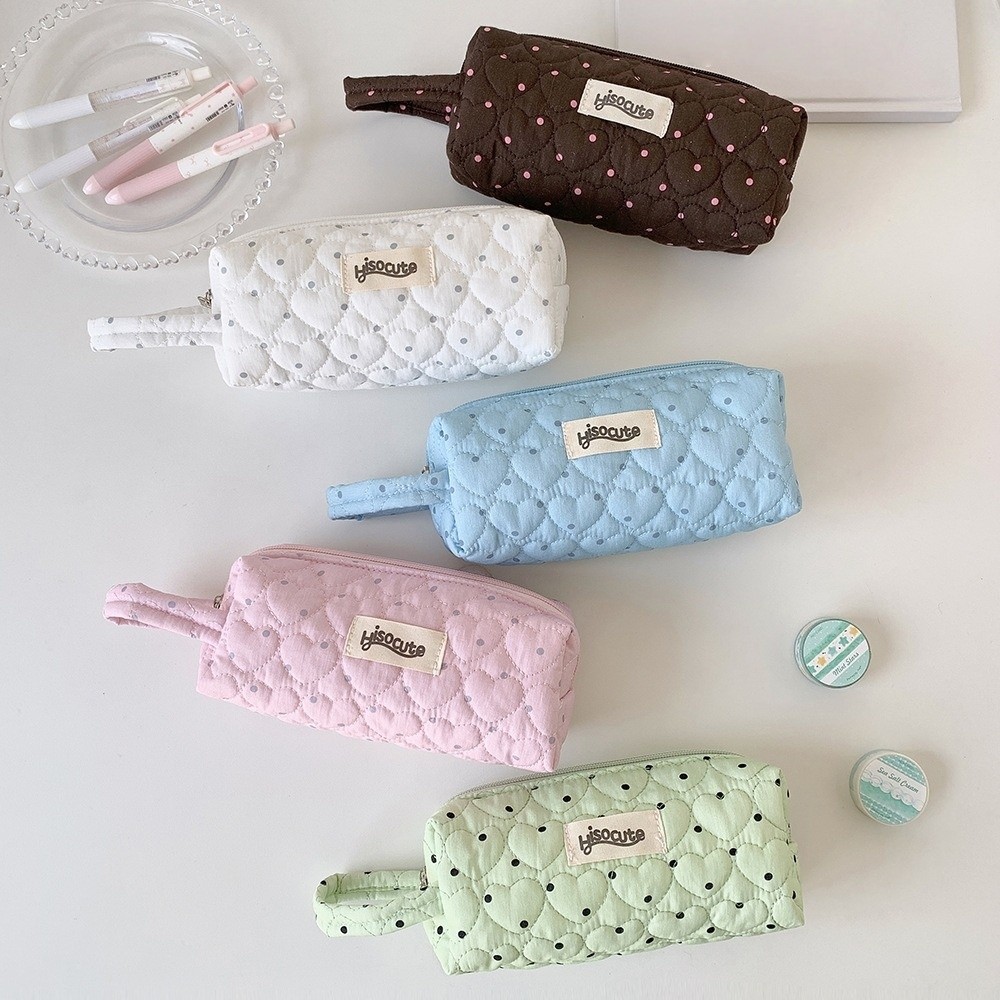 Kalem Çantası Kore Noktalı Kır - Aesthetic Large Pencil Case Pouch incelemesi ve fiyatı